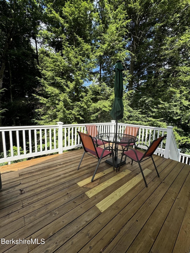 view of wooden deck