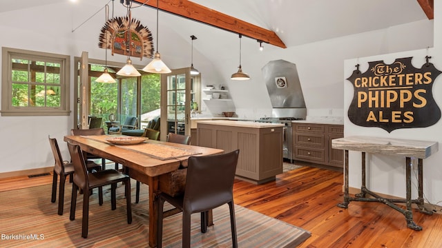 232 Giberson Rd, Sheffield, MA 01257 - dining space with wood-type flooring, plenty of natural light, and track lighting