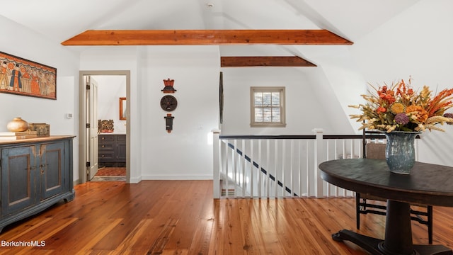 232 Giberson Rd, Sheffield, MA 01257 - hall with an upstairs landing, hardwood / wood-style floors, and baseboards