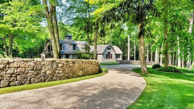 232 Giberson Rd, Sheffield, MA 01257 - view of property's community with curved driveway, a lawn, and view of scattered trees