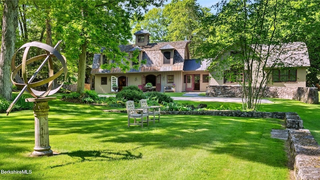 232 Giberson Rd, Sheffield, MA 01257 - rear view of property with a lawn and a chimney