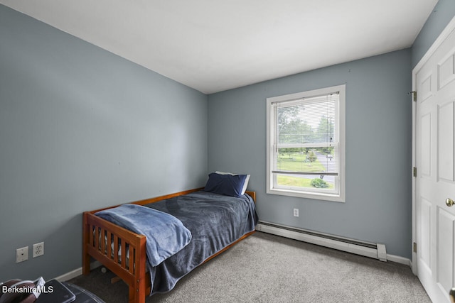 927 Holmes Rd, Pittsfield, MA 01201 - carpeted bedroom featuring a baseboard radiator and baseboards