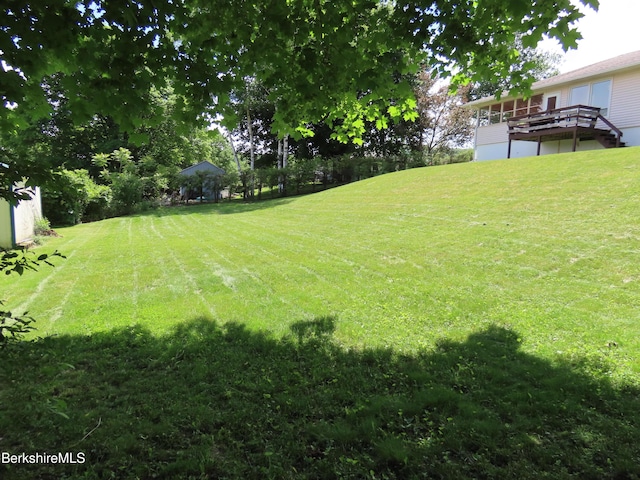 19 Grandview Ter, Adams, MA 01220 - view of green lawn with a deck