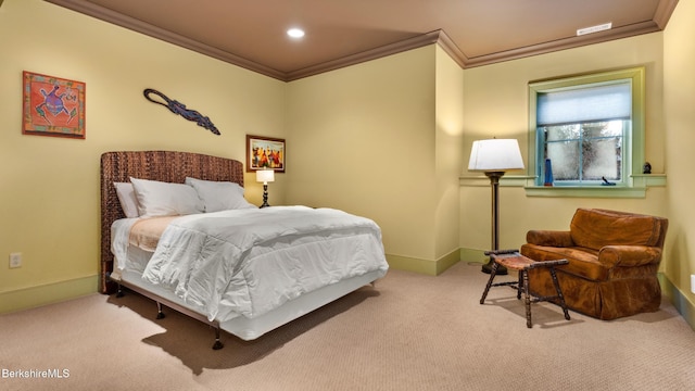 56 Crooked Hill Rd, Alford, MA 01230 - carpeted bedroom featuring ornamental molding, baseboards, and recessed lighting