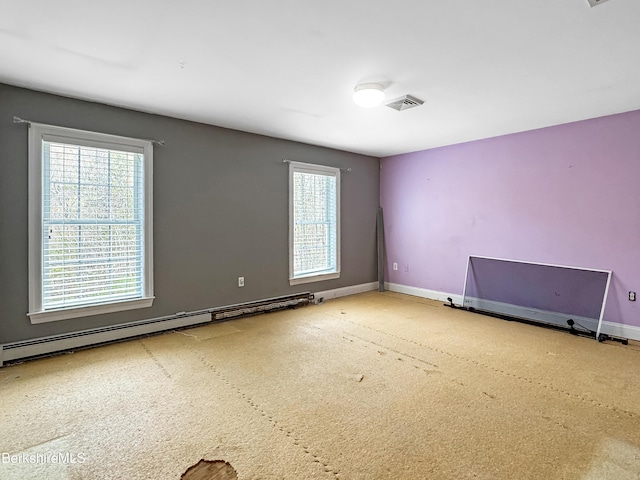 432 Grange Hall Rd, Dalton, MA 01226 - empty room with baseboards, a baseboard heating unit, and carpet floors