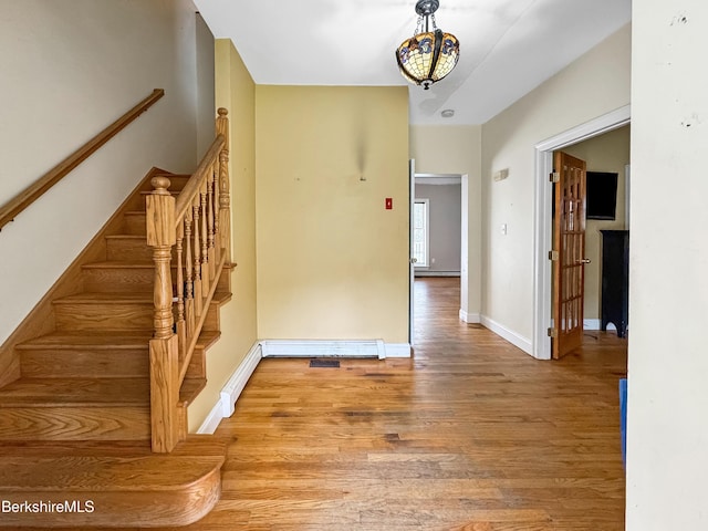 432 Grange Hall Rd, Dalton, MA 01226 - stairs with wood finished floors and baseboards