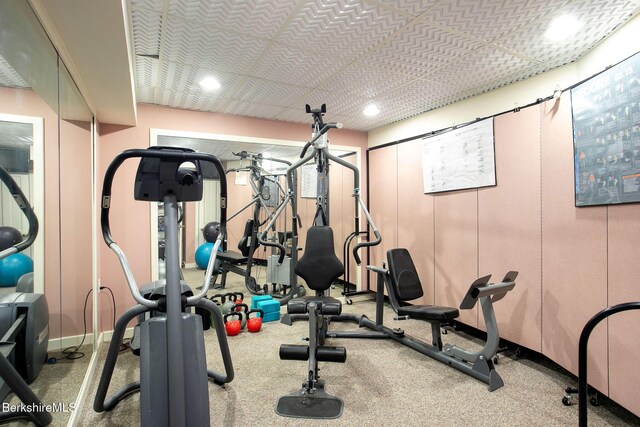 360 Brush Hill Rd, Sheffield, MA 01257 - exercise area with recessed lighting and baseboards