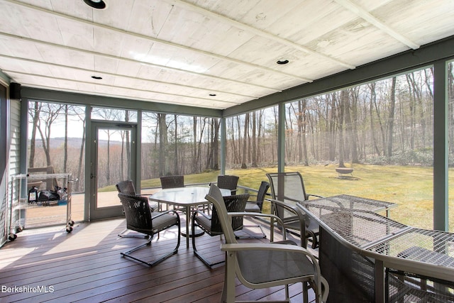 360 Brush Hill Rd, Sheffield, MA 01257 - sunroom featuring outdoor dining area