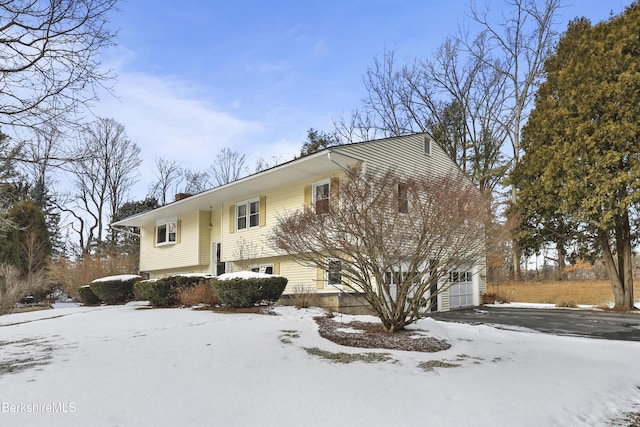 split foyer home with a garage