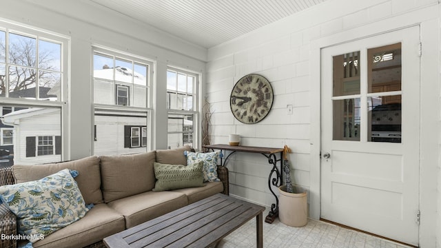 sunroom featuring a wealth of natural light