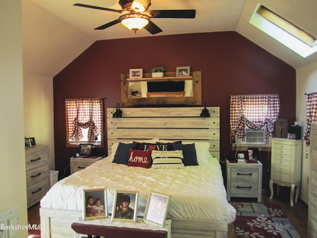 24 Turners Ave, Adams, MA 01220 - bedroom with vaulted ceiling, wood finished floors, and a skylight