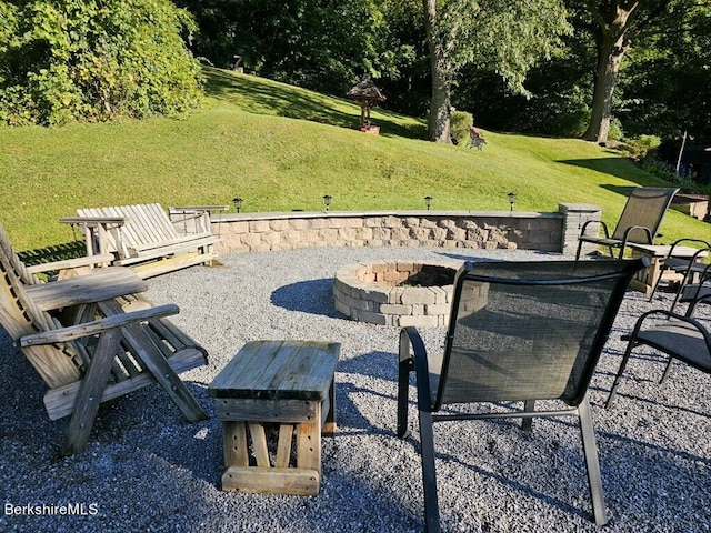 24 Turners Ave, Adams, MA 01220 - view of patio / terrace featuring a fire pit