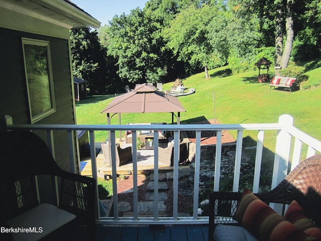 24 Turners Ave, Adams, MA 01220 - wooden deck featuring a lawn