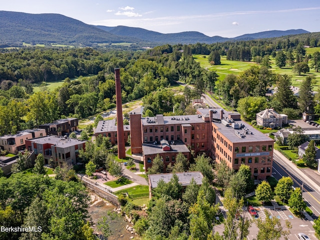 aerial view featuring a mountain view