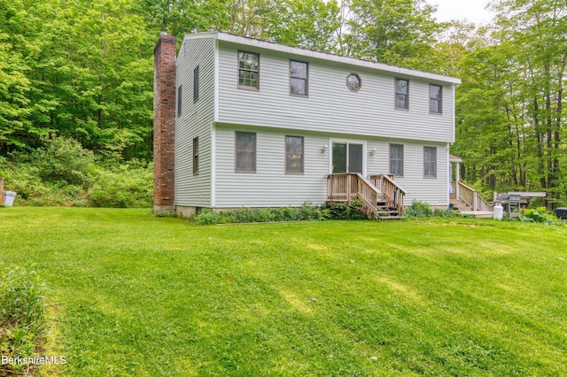 495 Williamstown Rd, Lanesborough, MA 01237 - colonial-style house with a chimney and a front yard