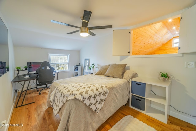 321 High St, Dalton, MA 01226 - bedroom with lofted ceiling, a ceiling fan, and light wood finished floors