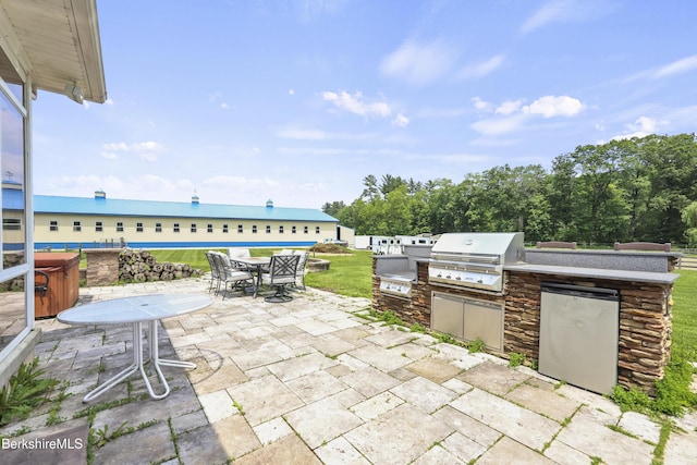 200 Easthampton Rd, Westhampton, MA 01027 - view of patio featuring outdoor dining space and exterior kitchen