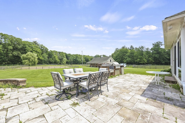 200 Easthampton Rd, Westhampton, MA 01027 - view of patio / terrace with outdoor dining space and an outdoor kitchen