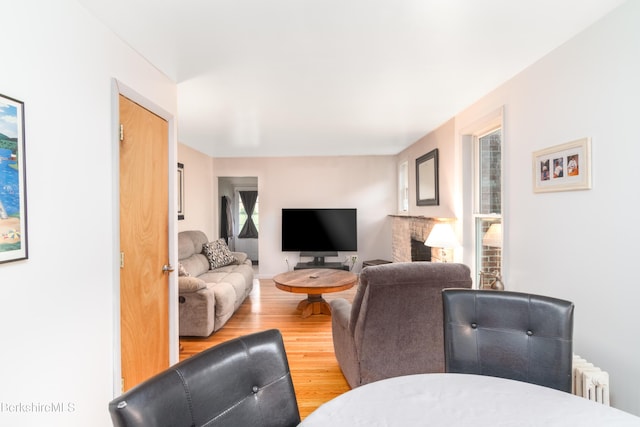 63 Yarmouth St, Pittsfield, MA 01201 - living room with radiator and light wood-style flooring