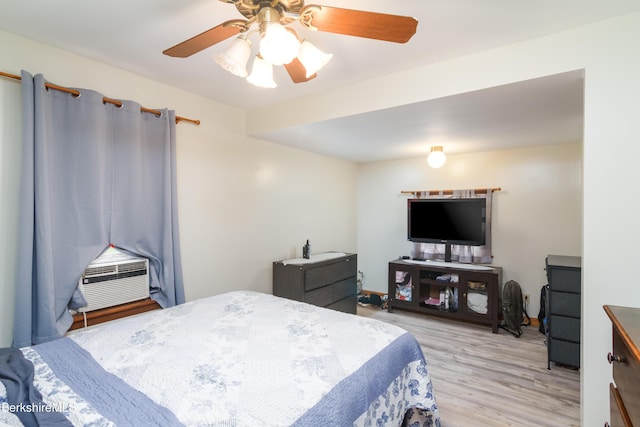 63 Yarmouth St, Pittsfield, MA 01201 - bedroom with light wood-style flooring, a ceiling fan, and cooling unit