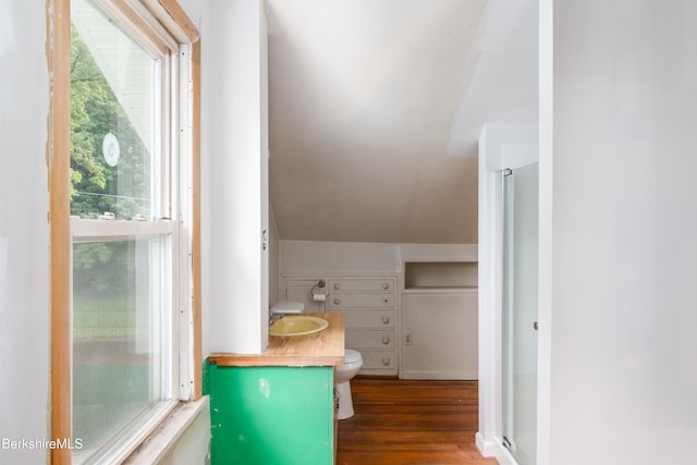 63 Yarmouth St, Pittsfield, MA 01201 - full bath featuring wood finished floors, a stall shower, and vanity