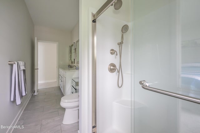 19 Aspen Way, Pittsfield, MA 01201 - full bathroom with a shower stall, vanity, toilet, and baseboards
