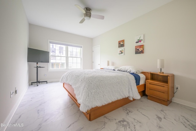 19 Aspen Way, Pittsfield, MA 01201 - bedroom featuring marble finish floors, baseboards, and a ceiling fan
