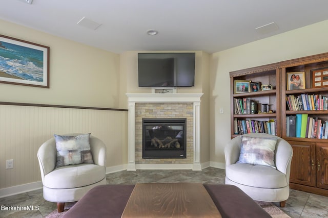 19 Aspen Way, Pittsfield, MA 01201 - living area featuring a brick fireplace and baseboards