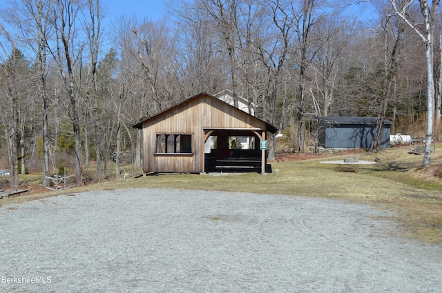 40 N Lake Way, Becket, MA 01223 - exterior space with an outbuilding