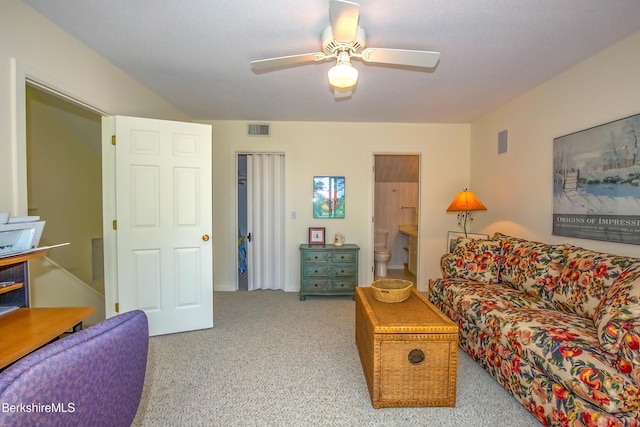 770 Summer St Unit 5D, Lee, MA 01238 - carpeted living room featuring a ceiling fan