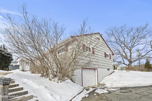 view of snowy exterior