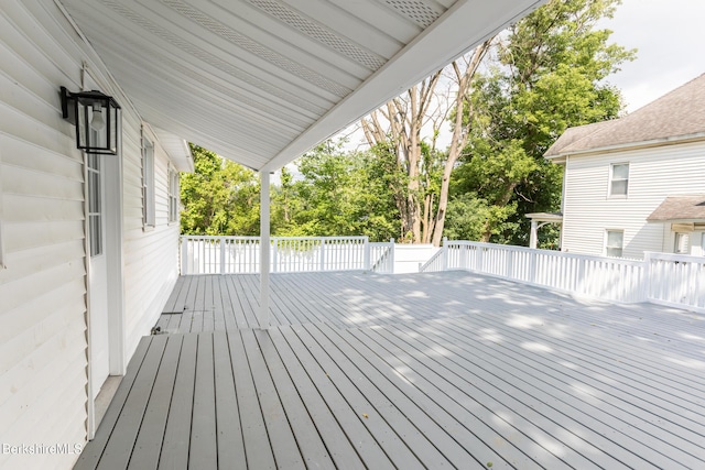 3 Burke Ave, Pittsfield, MA 01201 - wooden deck with view of wooded area