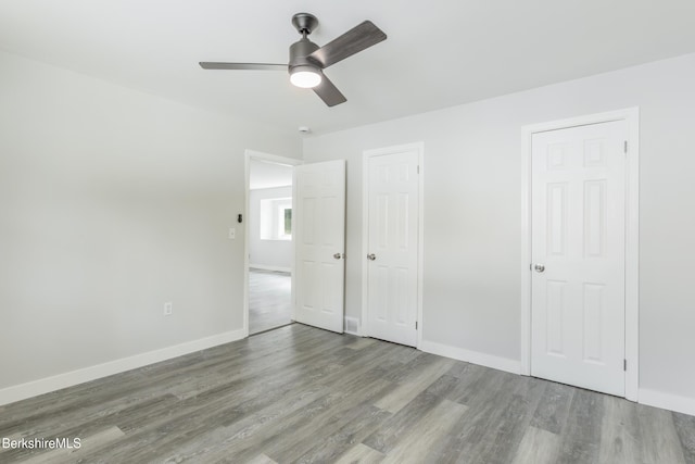 3 Burke Ave, Pittsfield, MA 01201 - unfurnished bedroom featuring wood finished floors and ceiling fan