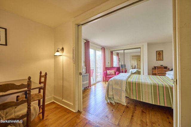 220 N Plain Rd, Great Barrington, MA 01230 - bedroom with hardwood / wood-style floors, access to outside, and baseboards