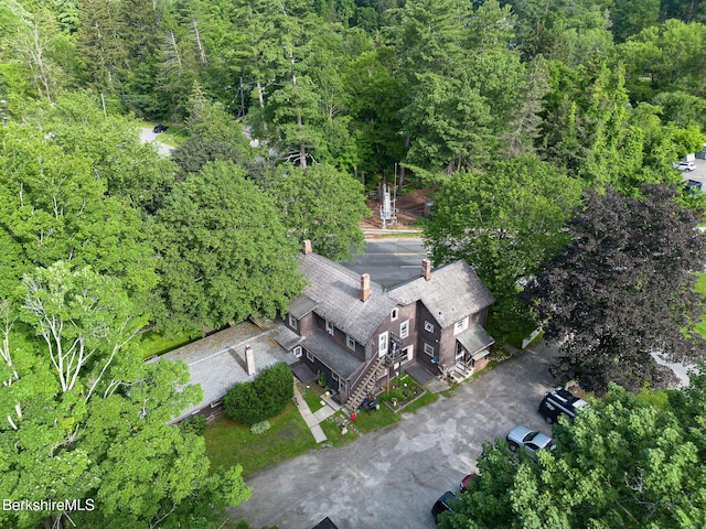 53 Mahaiwe St, Great Barrington, MA 01230 - aerial view of property's location featuring a forest