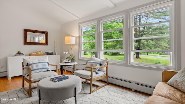22 Delafield Dr, Lenox, MA 01240 - living area with light wood-style flooring and baseboard heating