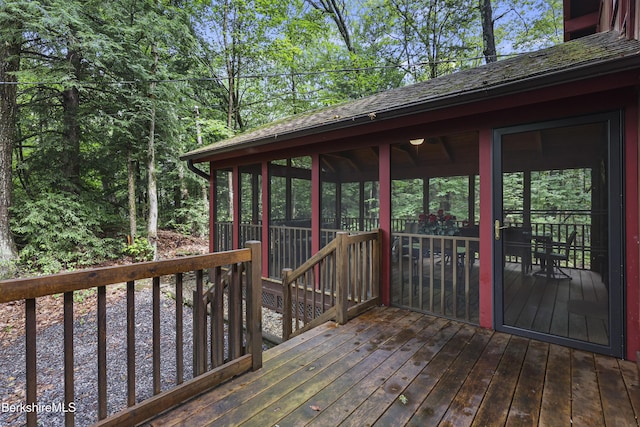 545 Leisure Lee Rd, Lee, MA 01238 - wooden deck with a sunroom