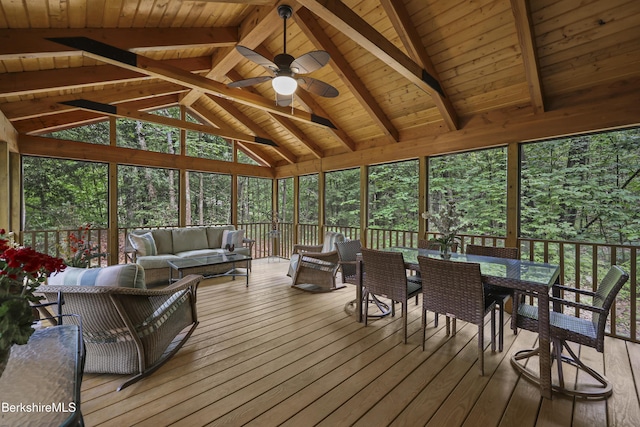 545 Leisure Lee Rd, Lee, MA 01238 - sunroom / solarium featuring outdoor lounge area and a ceiling fan