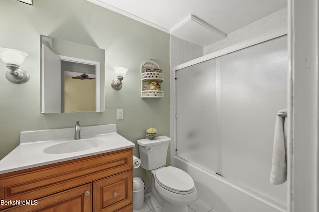 545 Leisure Lee Rd, Lee, MA 01238 - bathroom featuring vanity, combined bath / shower with glass door, and tile patterned floors