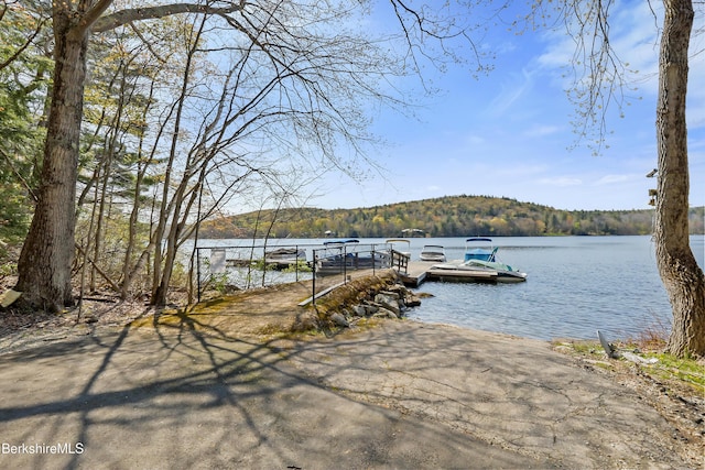 545 Leisure Lee Rd, Lee, MA 01238 - dock area featuring a view of trees and a water view
