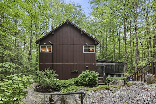 377 Highland Way, Sandisfield, MA 01255 - view of property exterior featuring a sunroom