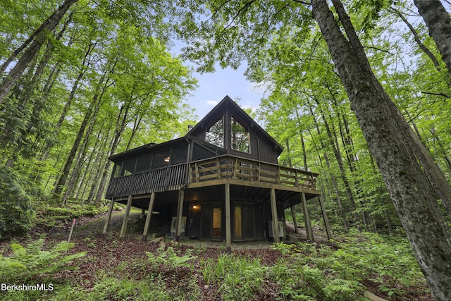 377 Highland Way, Sandisfield, MA 01255 - back of property featuring a wooden deck