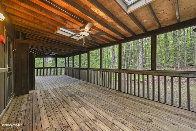 377 Highland Way, Sandisfield, MA 01255 - wooden deck with a ceiling fan