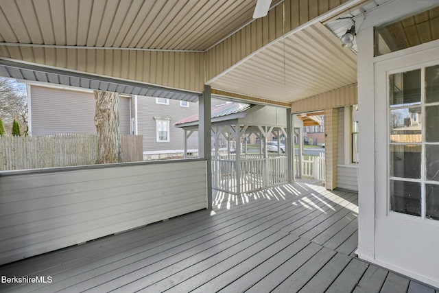 view of wooden terrace