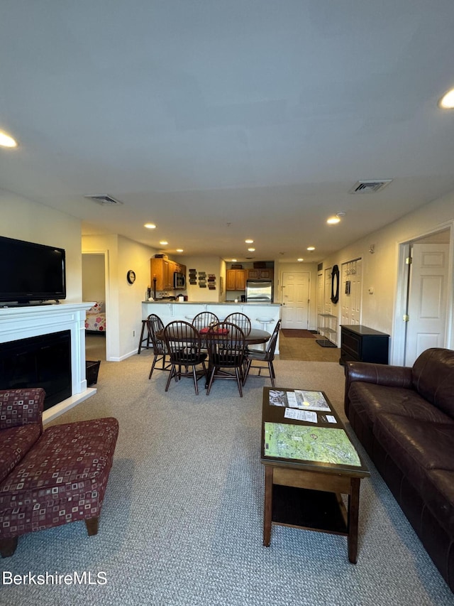 view of carpeted living room