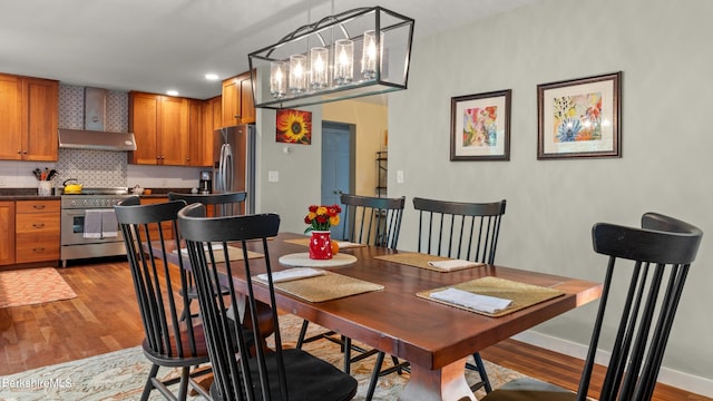 188 Hillsdale Rd, Egremont, MA 01230 - dining area featuring wood finished floors, recessed lighting, and baseboards