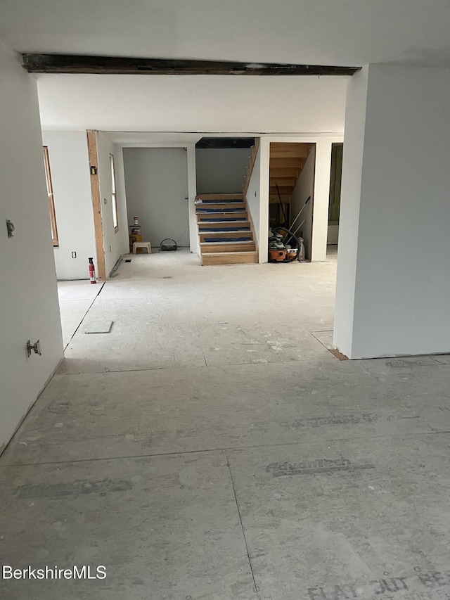 empty room with stairs