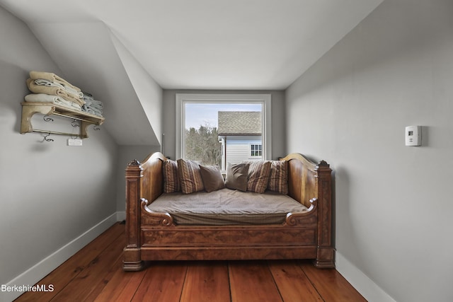 16 Glendale Middle Rd, Stockbridge, MA 01262 - sitting room featuring lofted ceiling, hardwood / wood-style flooring, and baseboards