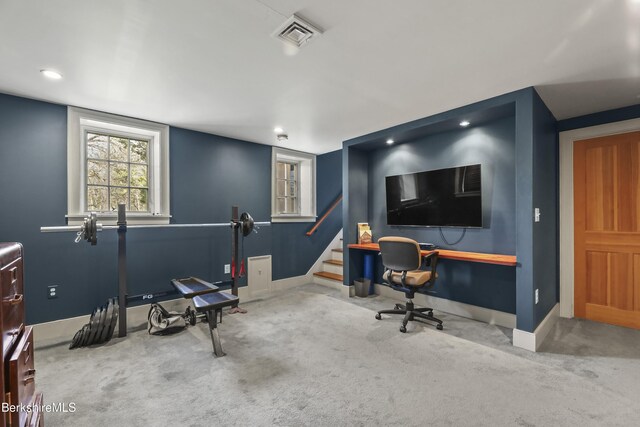 16 Glendale Middle Rd, Stockbridge, MA 01262 - carpeted home office featuring baseboards