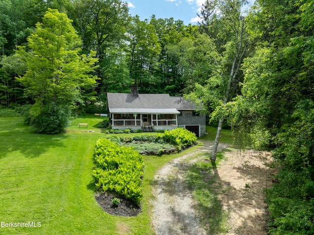 411 Bressett Rd, Williamstown, MA 01267 - aerial view of property and surrounding area with a forest